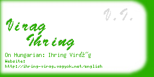 virag ihring business card